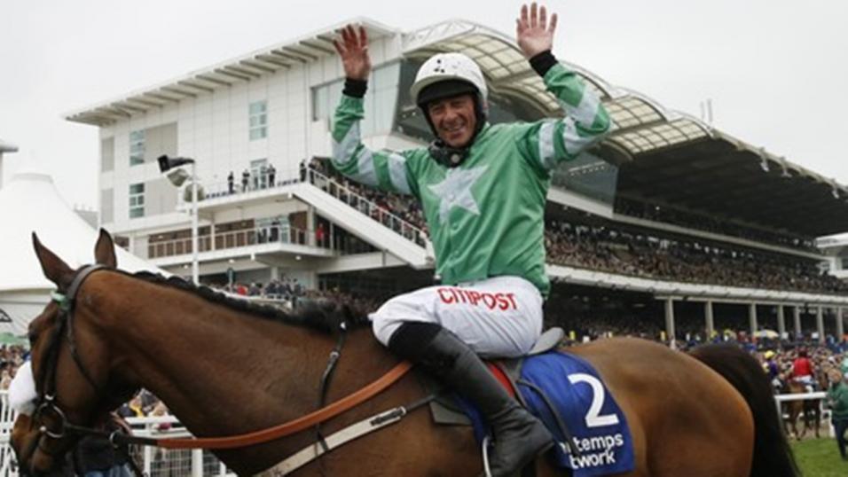 Jockey Davy Russell has a chance of a winner at Newbury on Saturday 